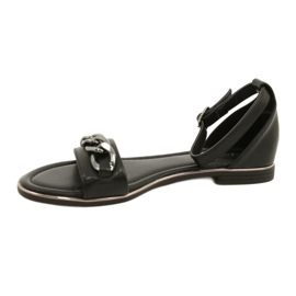 Evento Frauensandalen mit Kette 22SD35-4876 Schwarz 2