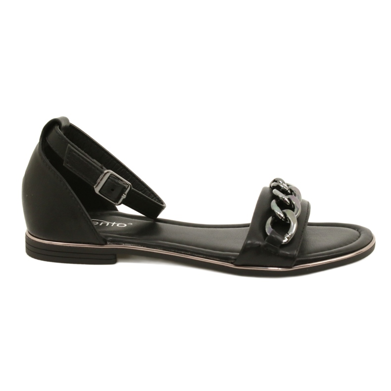 Evento Frauensandalen mit Kette 22SD35-4876 Schwarz 1
