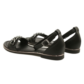 Evento Frauensandalen mit Kette 22SD35-4876 Schwarz 7