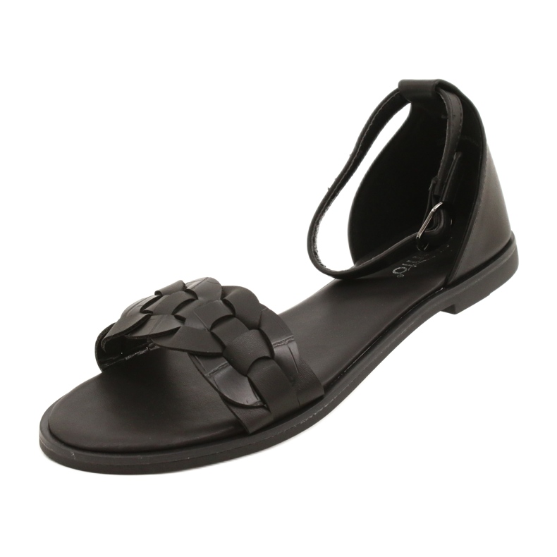 Evento Frauensandalen mit Geflecht 22SD35-4604 Schwarz 3