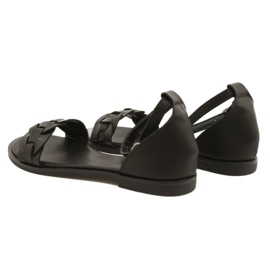 Evento Frauensandalen mit Geflecht 22SD35-4604 Schwarz 4