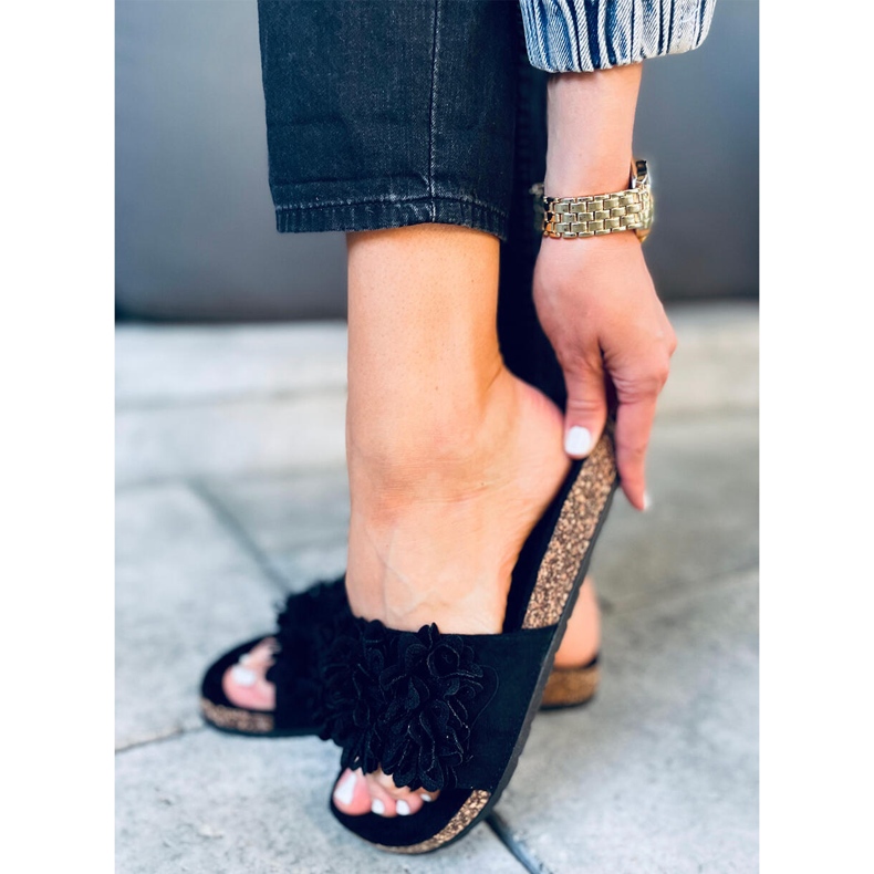 Beerenschwarze Korkhausschuhe 2