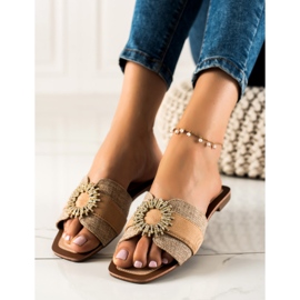 Seastar Hausschuhe mit Zirkonia-Dekoration beige 1