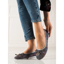 T.Sokolski Bunte Lederballerina mehrfarbig 2