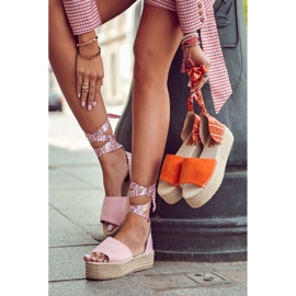 FB2 Wildleder Orange Keilsandalen Livia 1