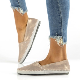 Lederschuhe Filippo DP031 / 22 Gehen Sie golden grau 7