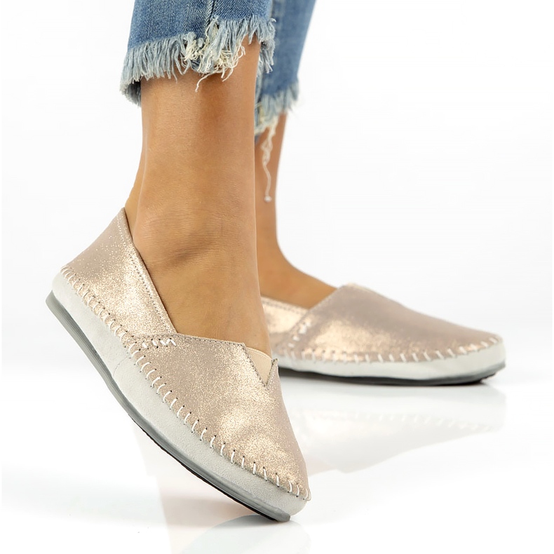 Lederschuhe Filippo DP031 / 22 Gehen Sie golden grau 4