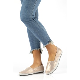 Lederschuhe Filippo DP031 / 22 Gehen Sie golden grau 3