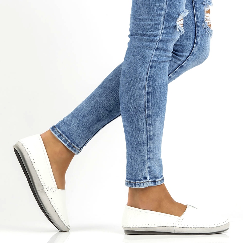 Lederschuhe Filippo DP031 / 22 WH weiß grau 7