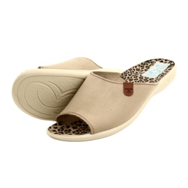 Wildleder Damenhausschuhe Adanex Sara 27310 Beige 4