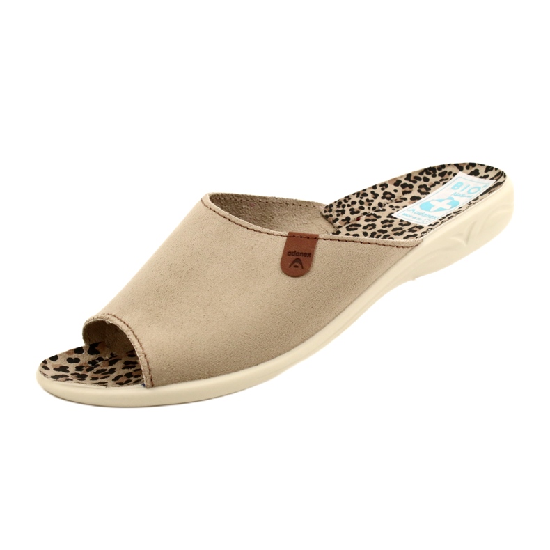 Wildleder Damenhausschuhe Adanex Sara 27310 Beige 5
