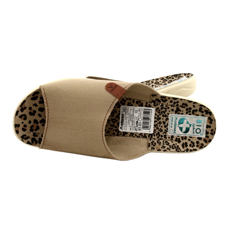 Wildleder Damenhausschuhe Adanex Sara 27310 Beige 6