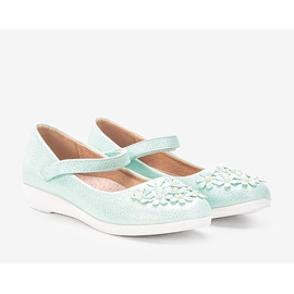 BM Grün glänzende Ballerinas für Kinder Alaja 1