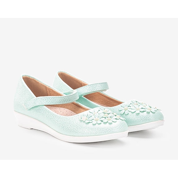 BM Grün glänzende Ballerinas für Kinder Alaja 1