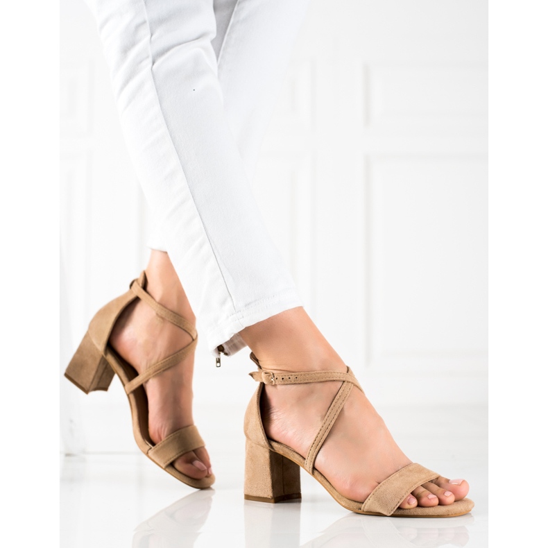 Seastar Beige Sandaletten mit hohen Absätzen 1