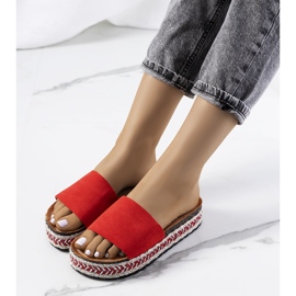 Rote Sandalen auf der Bonython-Korksohle 2