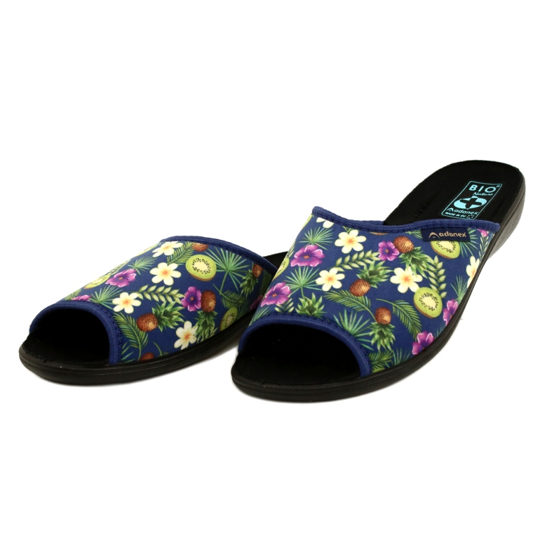 Hausschuhe Hausschuhe Kiwi Adanex DIK2 Tęg. G1 / 2 26061 Marineblau lila mehrfarbig grün 3