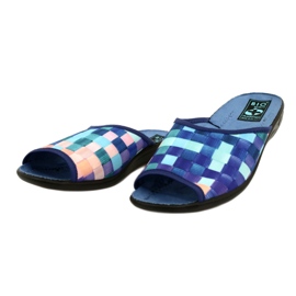 Damenhausschuhe Adanex 27268 SAK1 lila marineblau blau orange 3