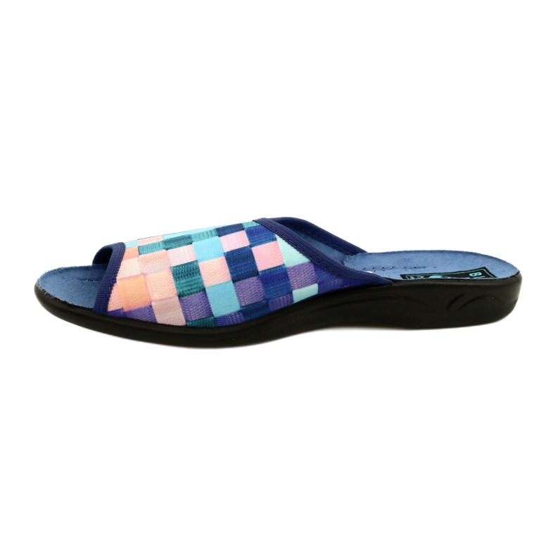 Damenhausschuhe Adanex 27268 SAK1 lila marineblau blau orange 2
