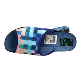 Damenhausschuhe Adanex 27268 SAK1 lila marineblau blau orange 5