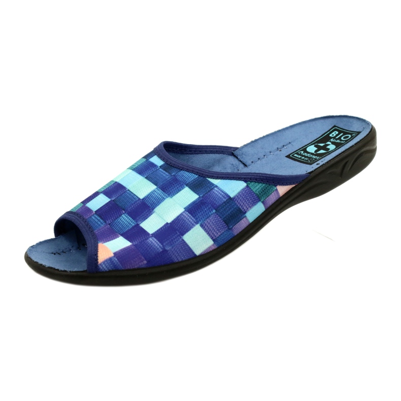 Damenhausschuhe Adanex 27268 SAK1 lila marineblau blau orange 4