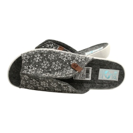 Adanex Filz-Schneeflocken-Hausschuhe 24217 weiß grau 6