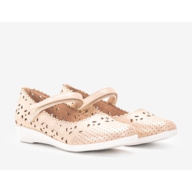 Goldfarbene durchbrochene Ballerinas von Cardosa für Kinder golden 1