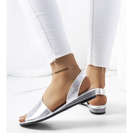 Gomes-Sandalen in Silbermetallic 1