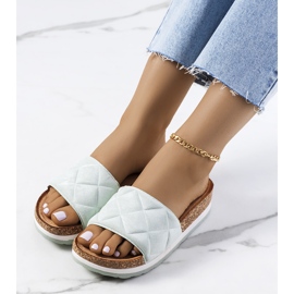 Grüne Sandalen auf der Korksohle von Galts 1