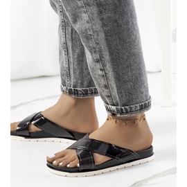 Schwarze Nicolay-Hausschuhe für Damen 1