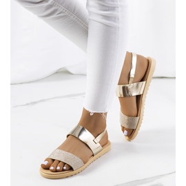 Laval goldene Damensandalen 1