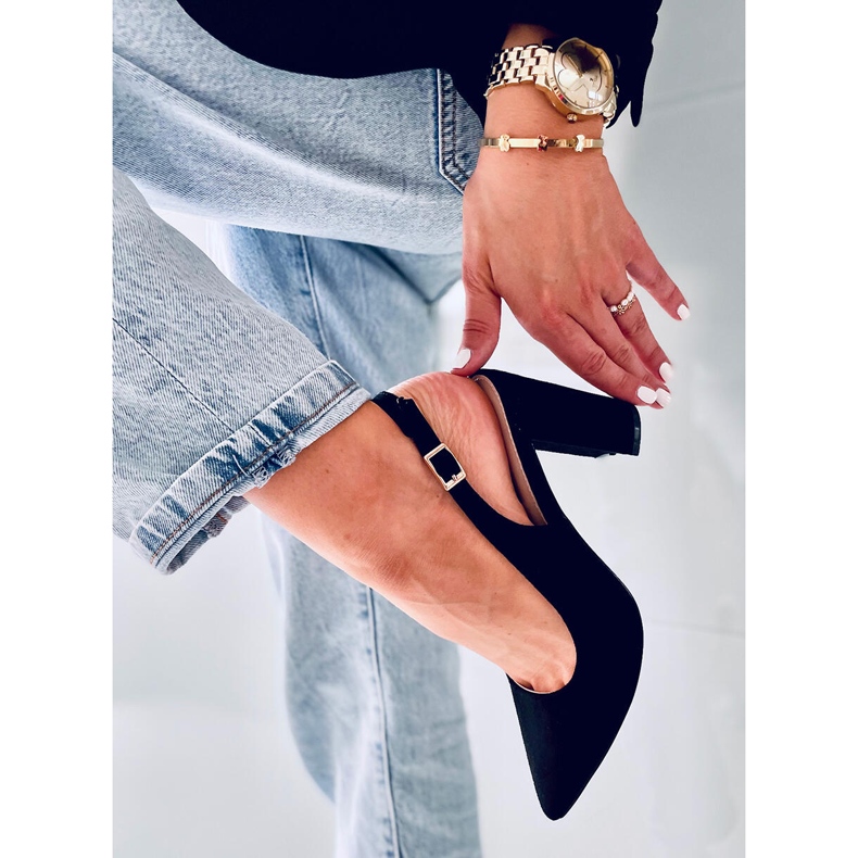 Pumps mit offenem Absatz Spectra Negro schwarz 2