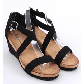 Keilsandalen Ashlyn Schwarz 1