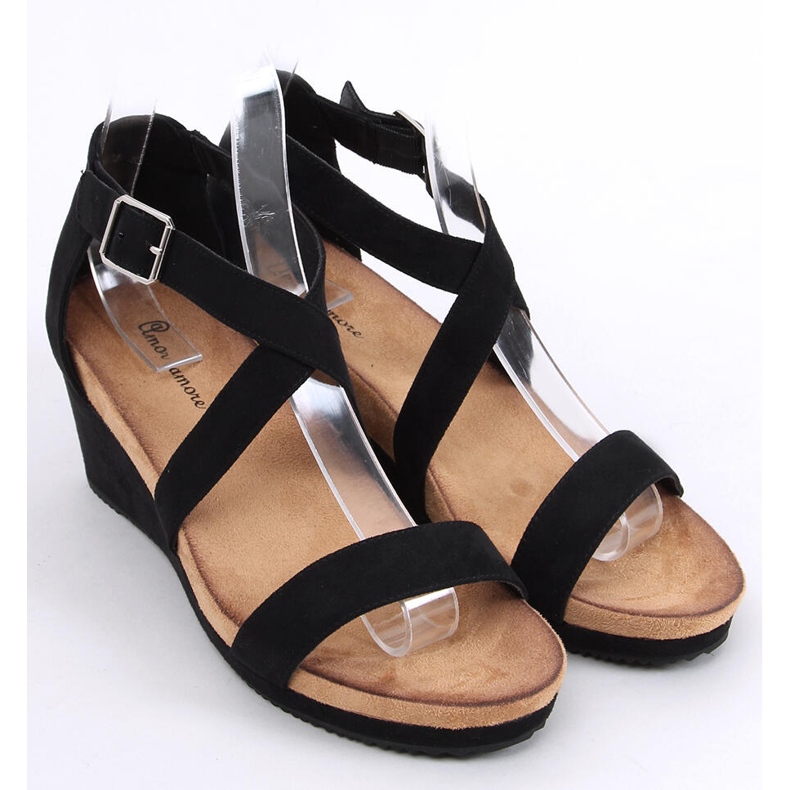 Keilsandalen Ashlyn Schwarz 1