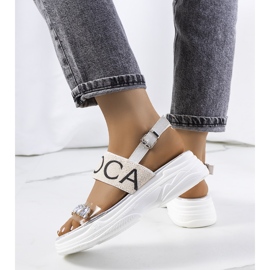 Weiße Damensandalen von Hanin 1