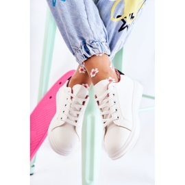 FK2 Sportschuhe für Damen in Weiß Renesme gebunden schwarz rosa golden 2