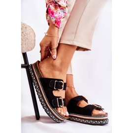 FE1 Damenhausschuhe Buckles Black Melissa schwarz 2