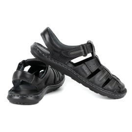 Olivier Sommersandale aus Leder für Herren 230MA schwarz 3