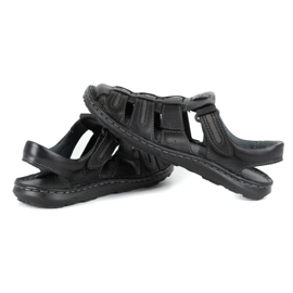 Olivier Sommersandale aus Leder für Herren 230MA schwarz 4