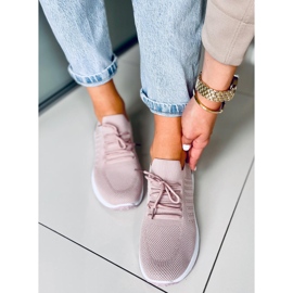 Lars Pinke Sneaker mit Socken rosa 1