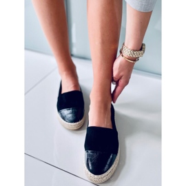 Klammige Espadrilles für Damen schwarz 2
