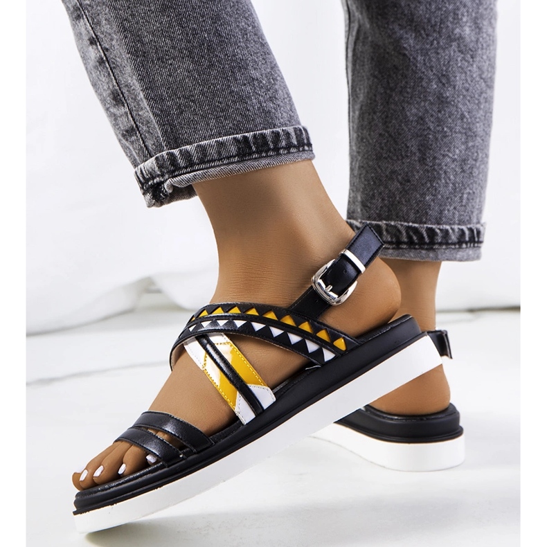 Schwarze Damensandalen von Doren 1