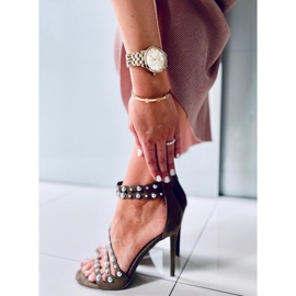 Sandalen auf einem hohen Absatz Noelle Army Green grün 2