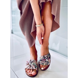 Damen Vors Pink Hausschuhe rosa mehrfarbig 1