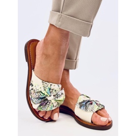 Vors Beige Damenhausschuhe mehrfarbig 2