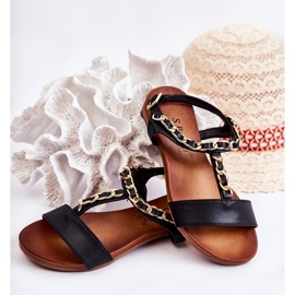 S.Barski Kindersandalen mit Schnalle Black Letto schwarz 2