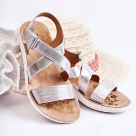 S.Barski Kindersandalen mit Klettverschluss Silber Alise silber- silber- 1