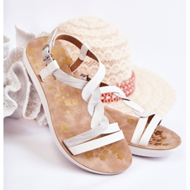 S.Barski Kindersandalen mit Schnalle Weiß Dimmel 1