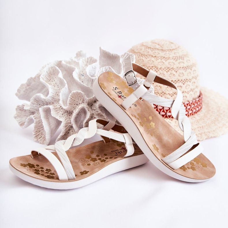 S.Barski Kindersandalen mit Schnalle Weiß Dimmel 2