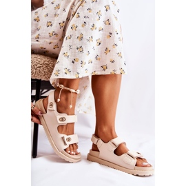 S.Barski Ledersandalen für Damen mit beiger Halis-Dekoration 2